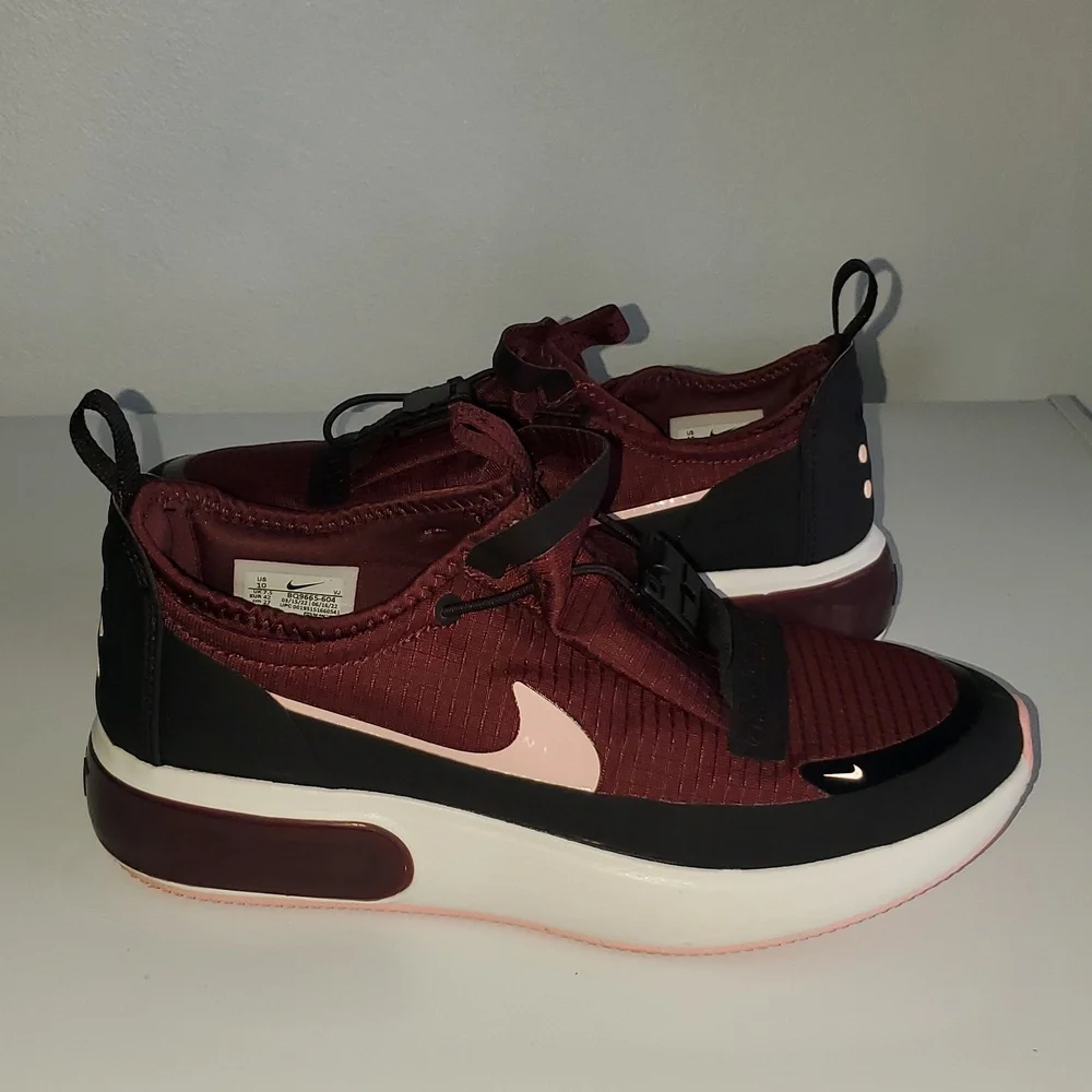 🌴 Nike Air Max Dia Winter Night Maroon Athletic Sneakers Size 10